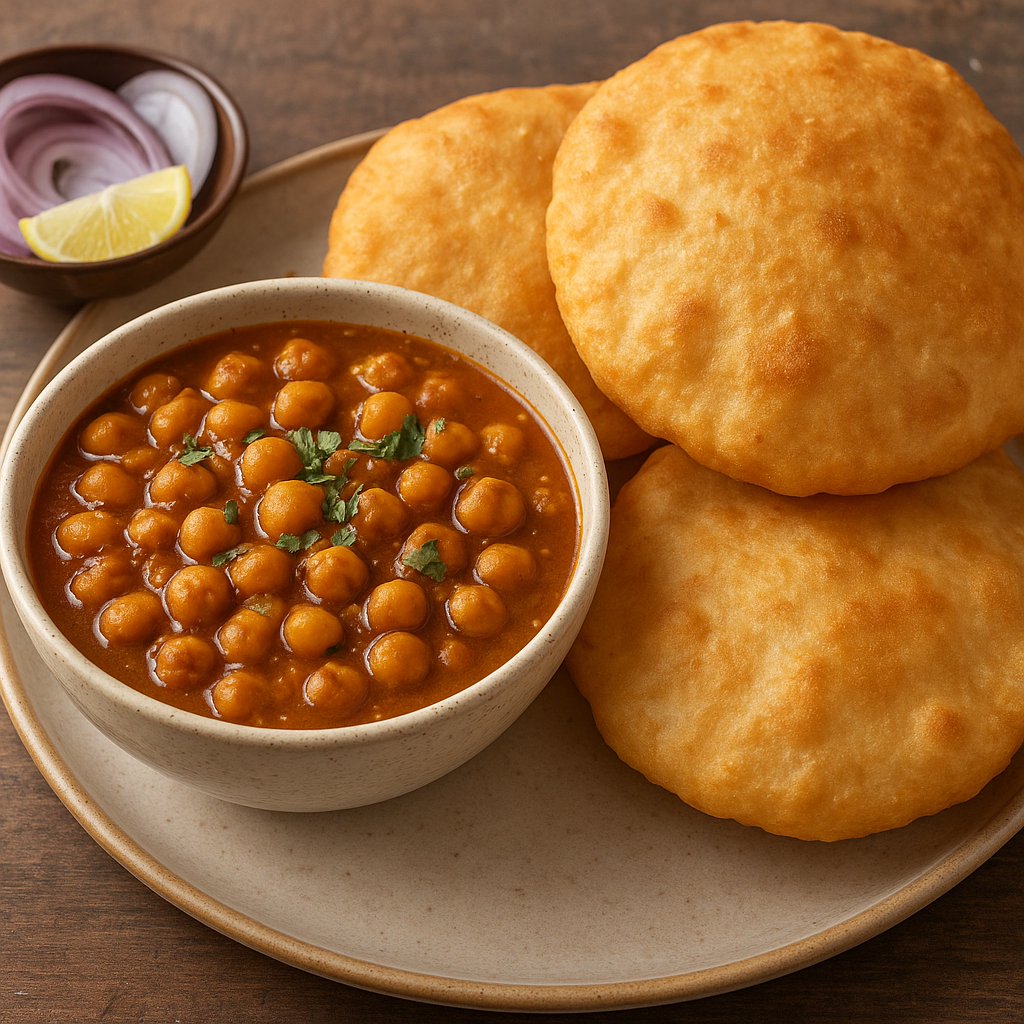 Chole Bhature – indyjskie danie z cieciorki i chleba smażonego