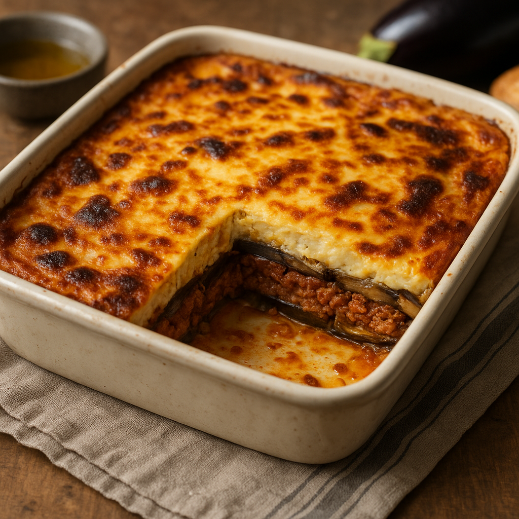 Moussaka – grecka zapiekanka z bakłażanem