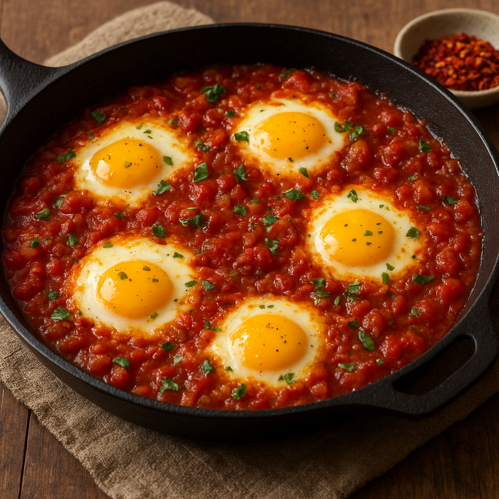 Shakshuka – bliskowschodnie jajka w pomidorach