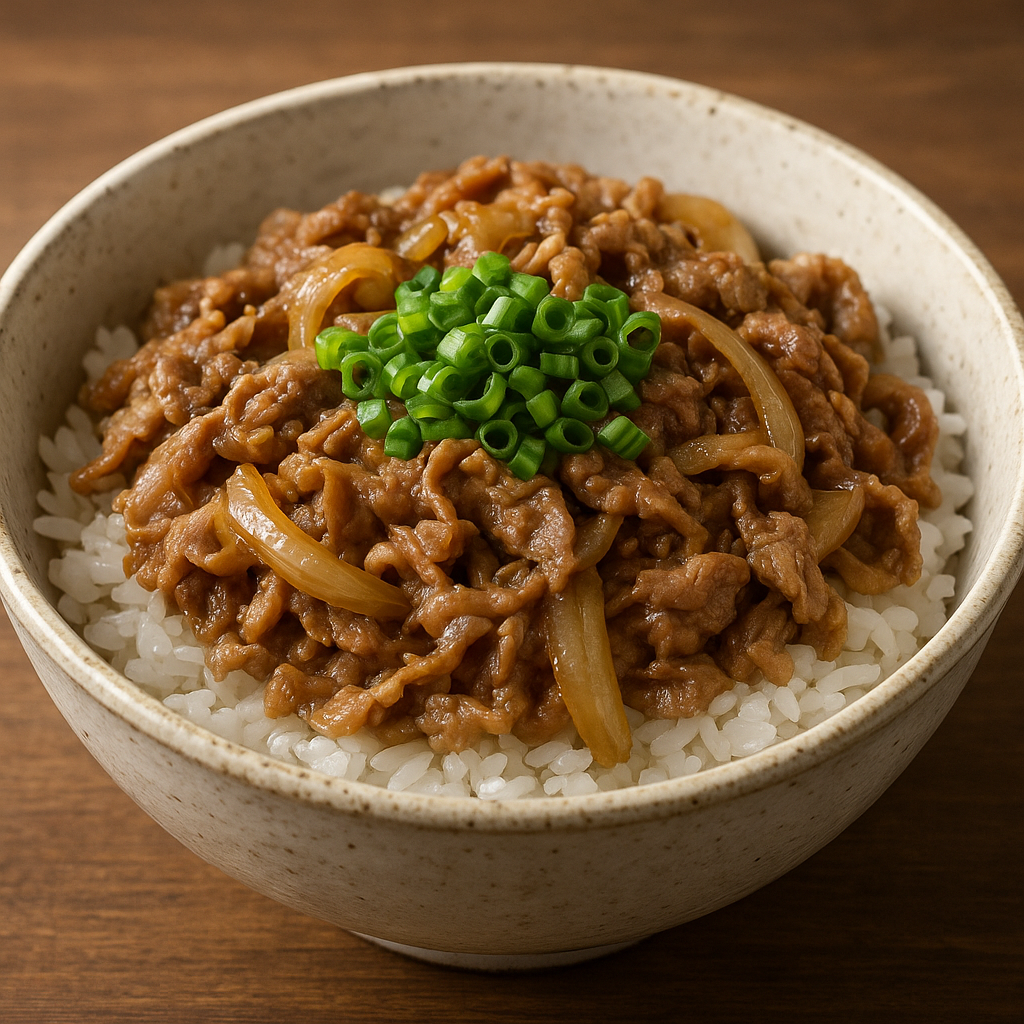 Gyudon – japońska miska ryżowa z wołowiną