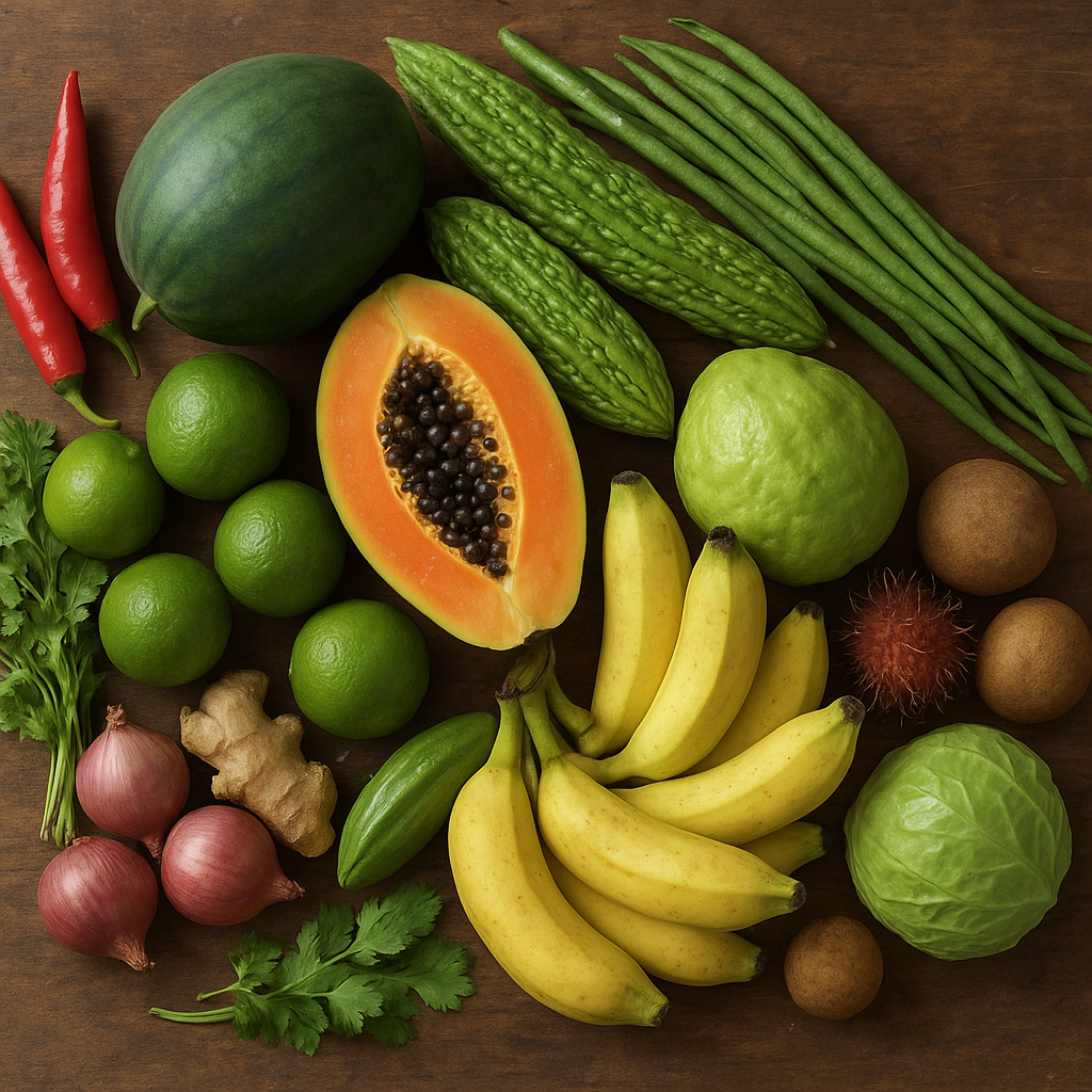 Jakie warzywa i owoce są charakterystyczne dla Azji Południowo-Wschodniej