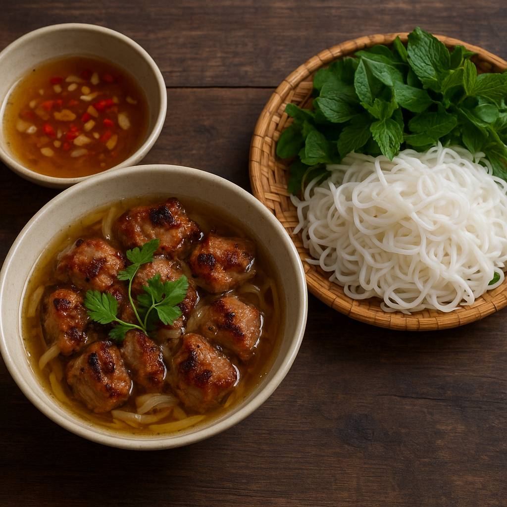 Bun Cha – wietnamskie grillowane mięso z makaronem