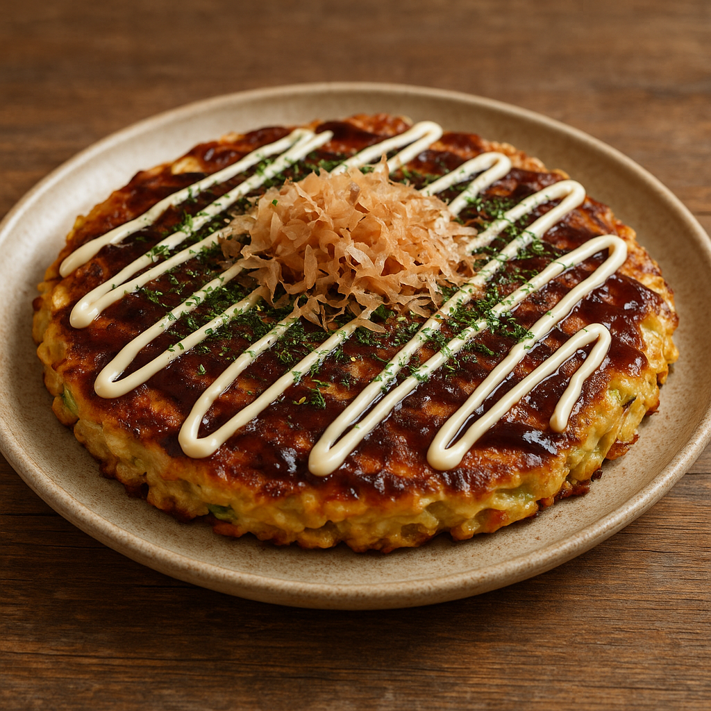 Okonomiyaki – japoński wytrawny placek