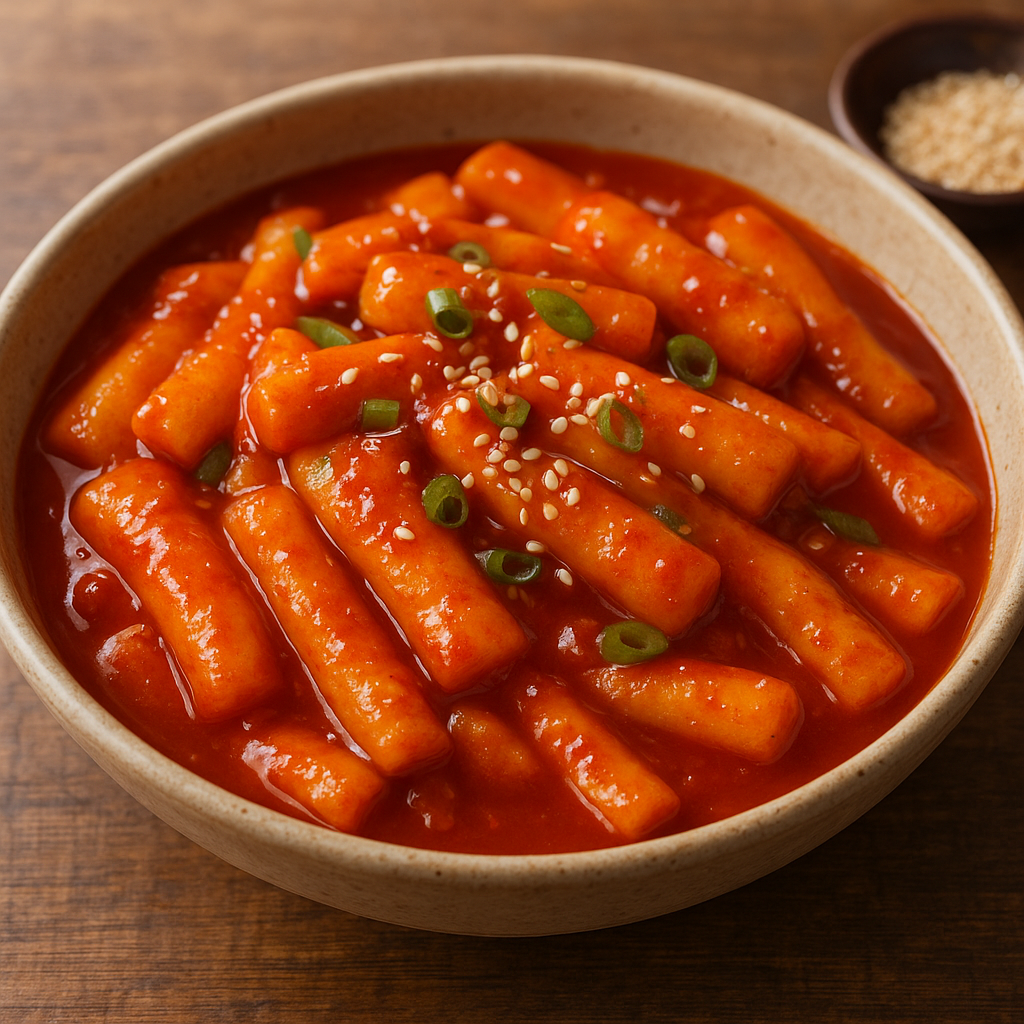 Tteokbokki – koreańskie pikantne kluski ryżowe