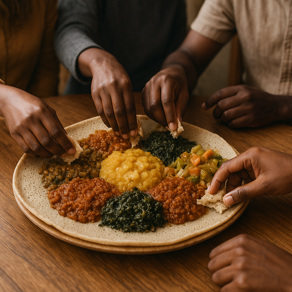 Kuchnia etiopska – jak jeść bez sztućców i dzielić się posiłkiem