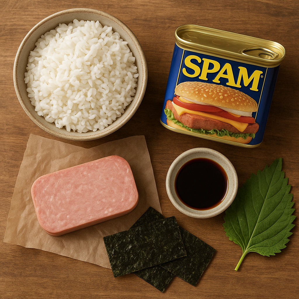 Spam musubi ingredients – kuchnia hawajska