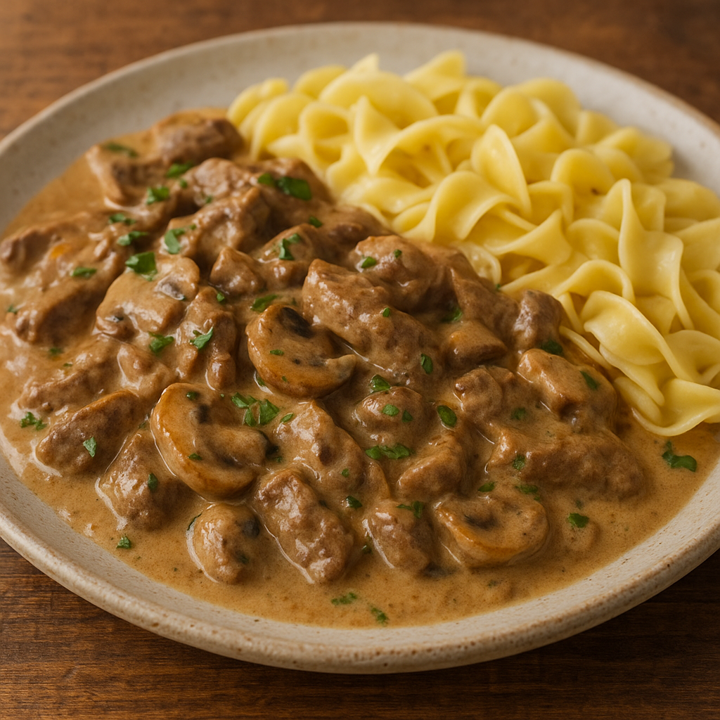 Beef Stroganoff – rosyjska wołowina w sosie