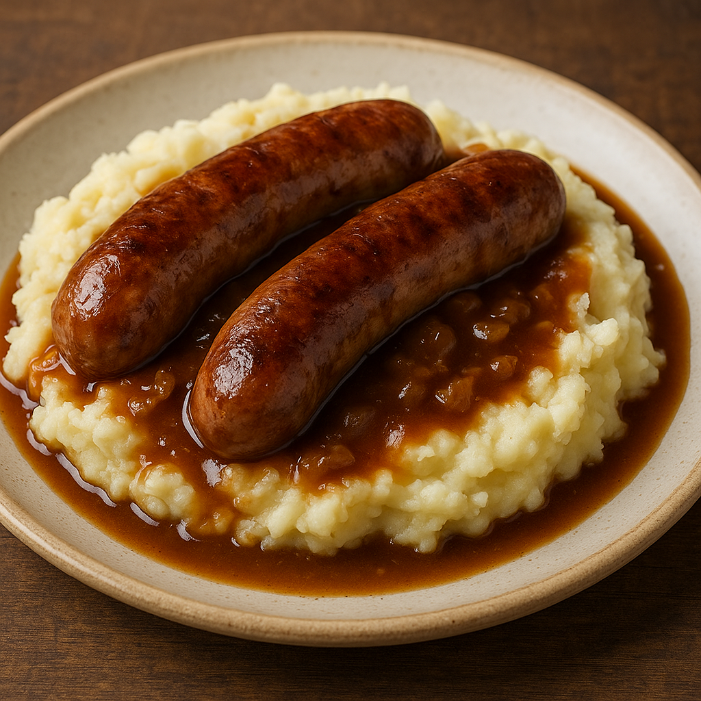 Bangers and Mash – brytyjska kiełbasa z puree