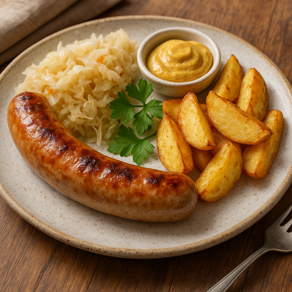 Bratwurst – niemiecka kiełbasa z dodatkami