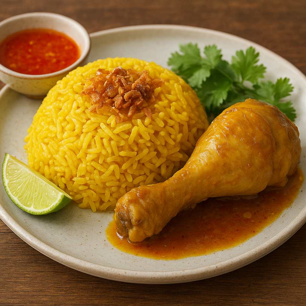 Khao Mok Gai – tajski kurczak z kurkumowym ryżem