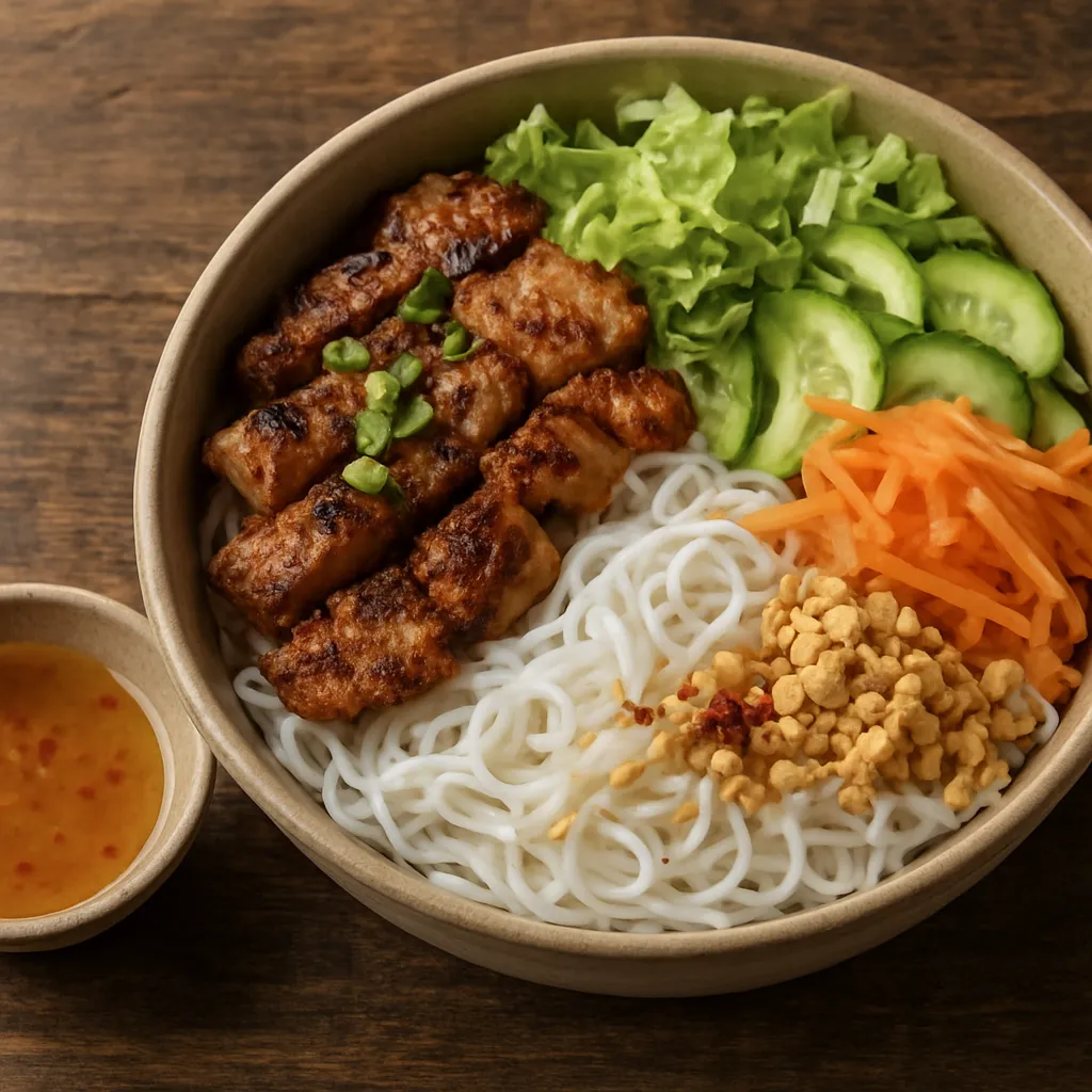 Bun Thit Nuong – wietnamski grillowany makaron