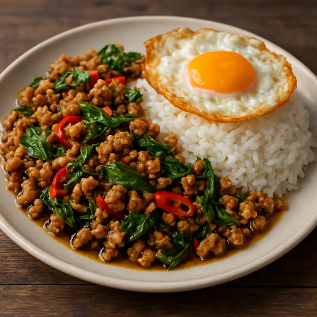 Kai Pad Krapow – tajski kurczak z bazylią