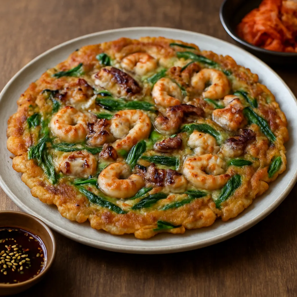 Haemul Pajeon – koreański placek z owocami morza