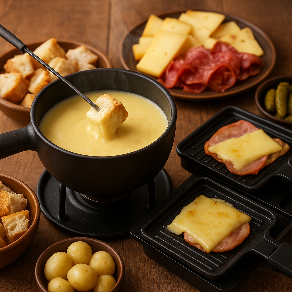 Kuchnia szwajcarska – serowe fondue i raclette
