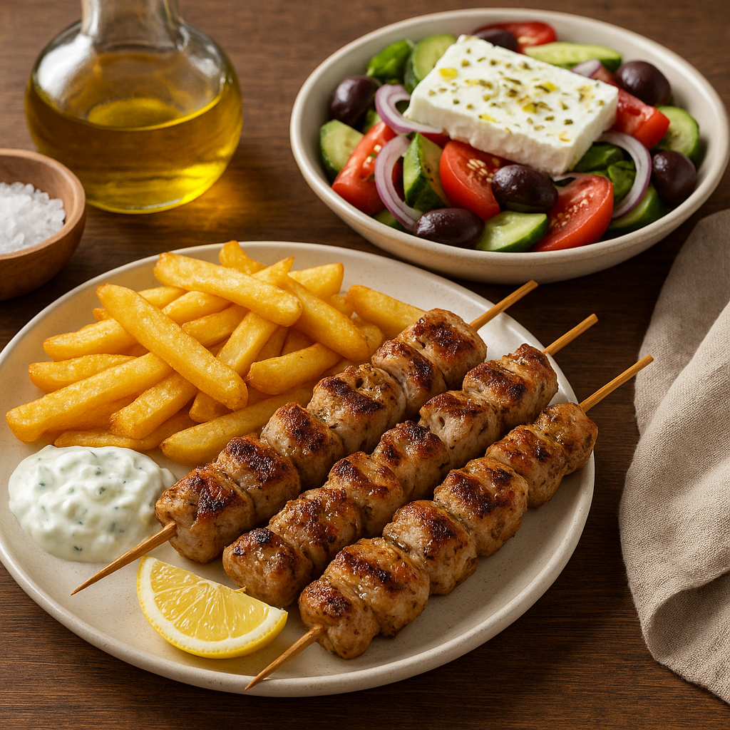 Kuchnia grecka – jak przygotować souvlaki i sałatkę horiatiki