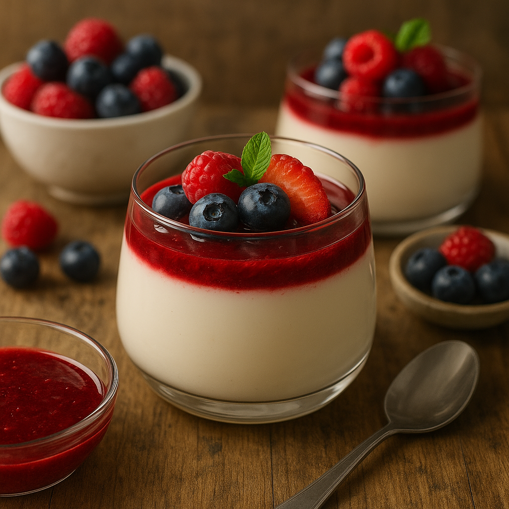 Jak przygotować włoski deser panna cotta z owocami