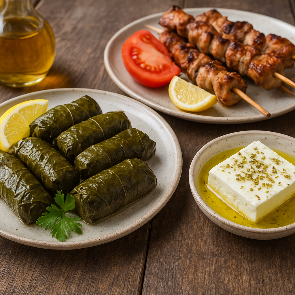 Kuchnia grecka – dolmades, souvlaki i ser feta w oliwie