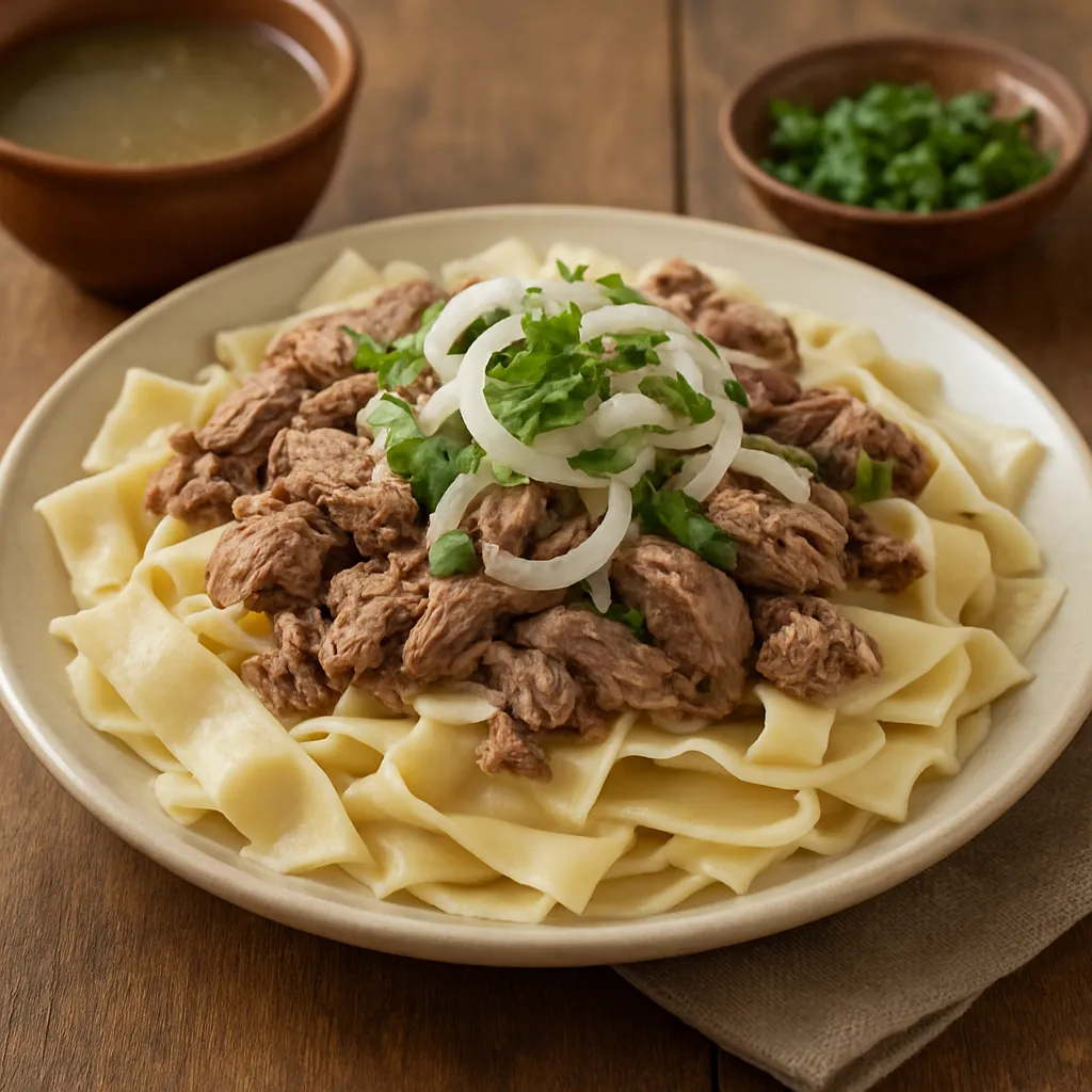 Beshbarmak noodles – kuchnia kazachska