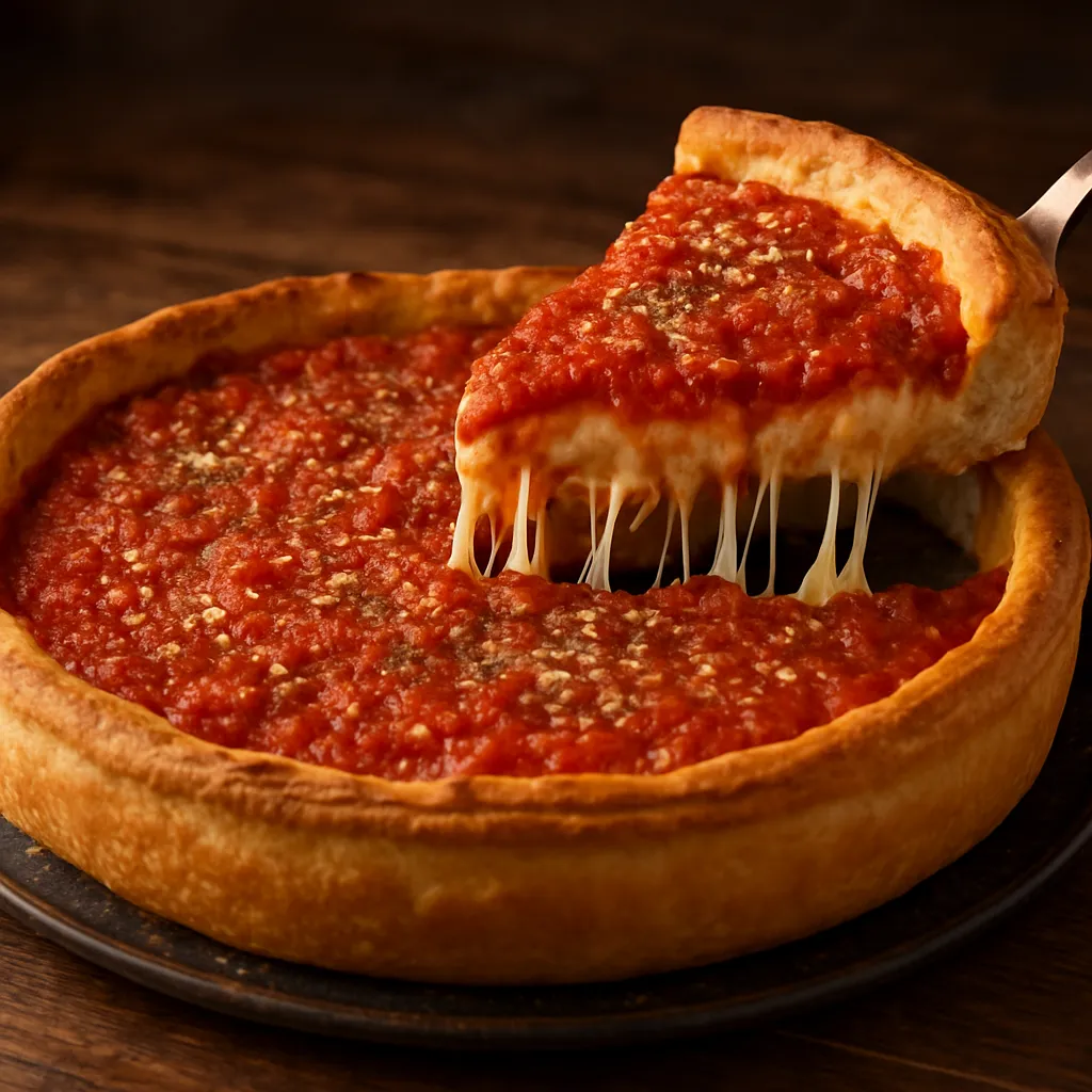 Chicago Deep Dish – amerykańska pizza zapiekana