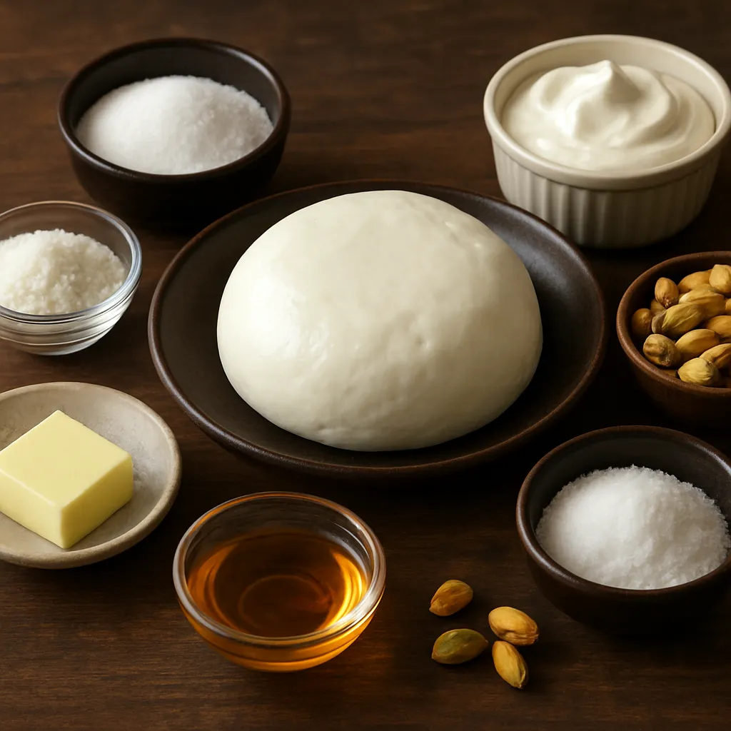Halawet el jibn ingredients – kuchnia syryjska