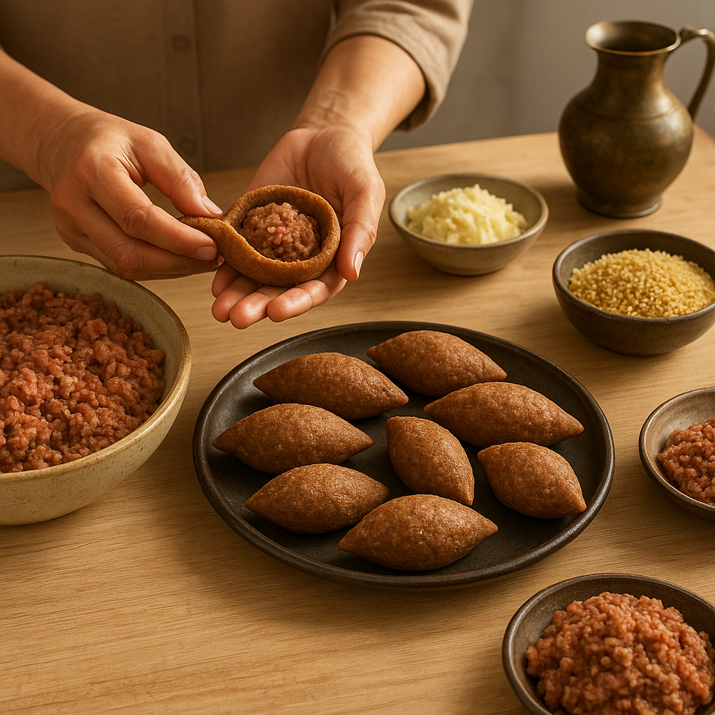 Kuchnia syryjska – jak zrobić kibbeh (kulki mięsno-bulgurkowe)