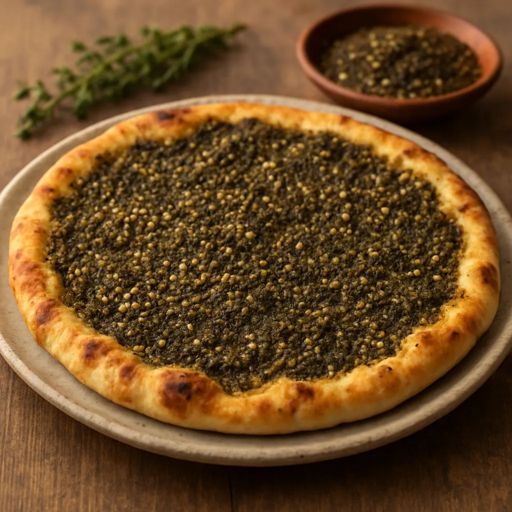 Manakish Zaatar – libański placek z ziołami